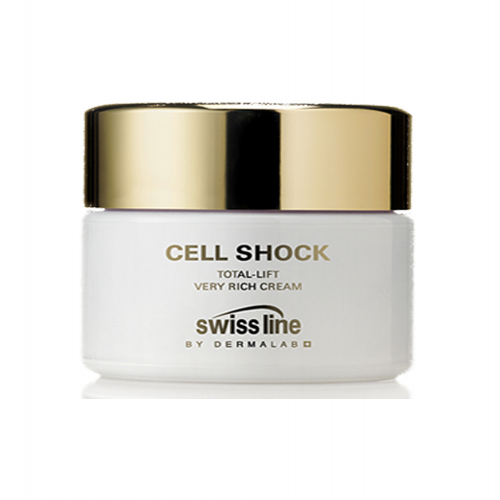 Kem siêu dinh dưỡng chống lão hóa và nâng cơ toàn diện cho da rất khô lão hóa  Swissline cell shock total lift very rich cream 